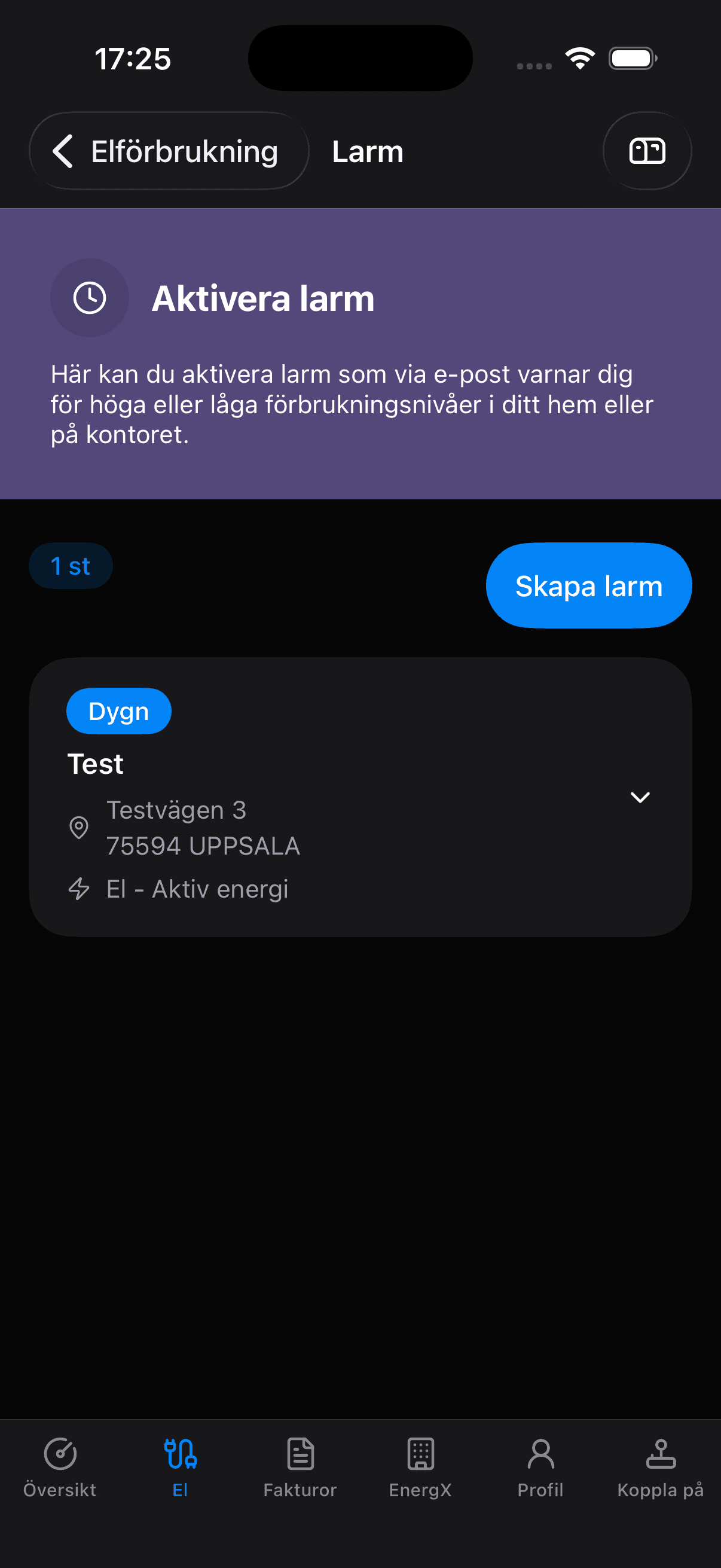 Notifieringar & larm Mockup